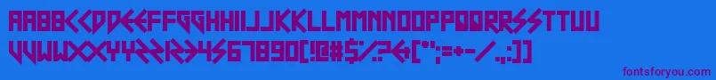 ScouserSte Font – Purple Fonts on Blue Background