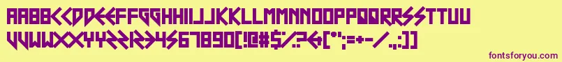 ScouserSte Font – Purple Fonts on Yellow Background