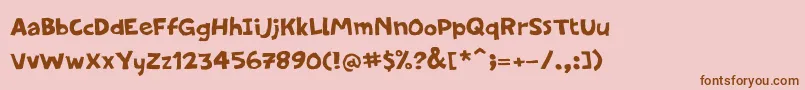 PfamateurFlatsolid Font – Brown Fonts on Pink Background