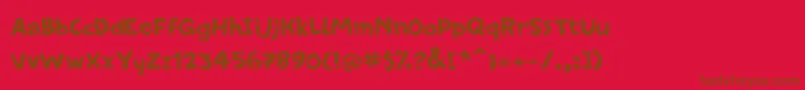 PfamateurFlatsolid Font – Brown Fonts on Red Background