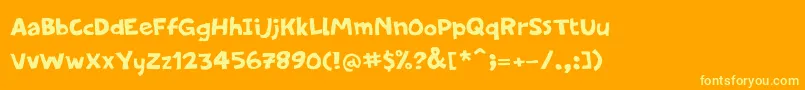 PfamateurFlatsolid Font – Yellow Fonts on Orange Background