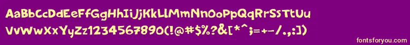 PfamateurFlatsolid Font – Yellow Fonts on Purple Background