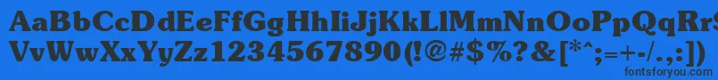 SoutaneblackRegular Font – Black Fonts on Blue Background