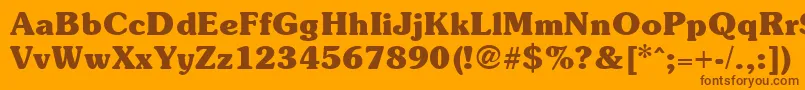 SoutaneblackRegular Font – Brown Fonts on Orange Background