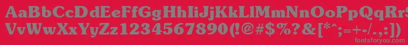 SoutaneblackRegular Font – Gray Fonts on Red Background