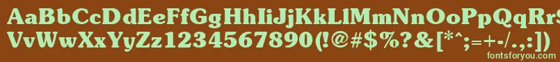 SoutaneblackRegular Font – Green Fonts on Brown Background