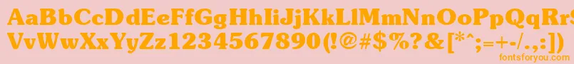 SoutaneblackRegular Font – Orange Fonts on Pink Background