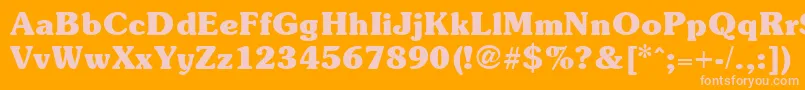 SoutaneblackRegular Font – Pink Fonts on Orange Background