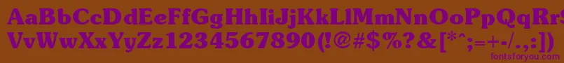 SoutaneblackRegular Font – Purple Fonts on Brown Background