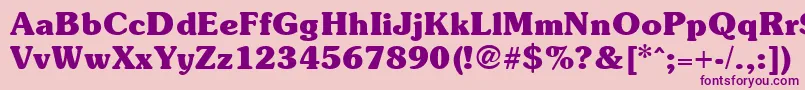 SoutaneblackRegular Font – Purple Fonts on Pink Background