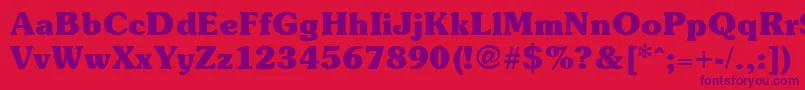 SoutaneblackRegular Font – Purple Fonts on Red Background