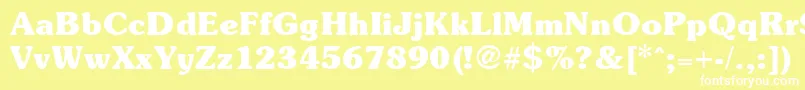 SoutaneblackRegular Font – White Fonts on Yellow Background