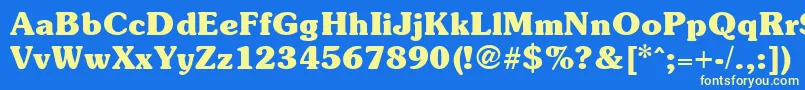 SoutaneblackRegular Font – Yellow Fonts on Blue Background