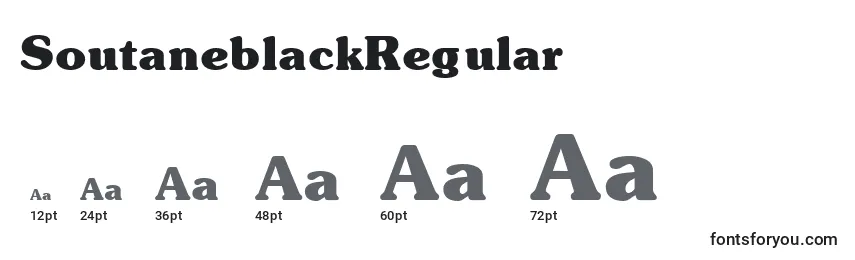 Размеры шрифта SoutaneblackRegular