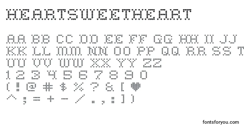 Шрифт HeartSweetHeart – алфавит, цифры, специальные символы