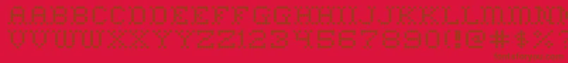 HeartSweetHeart Font – Brown Fonts on Red Background