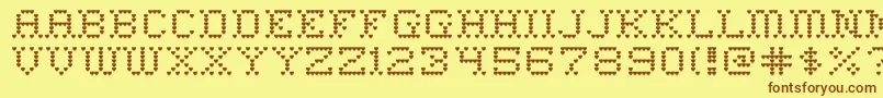 HeartSweetHeart Font – Brown Fonts on Yellow Background