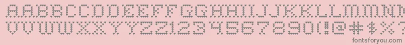 HeartSweetHeart Font – Gray Fonts on Pink Background