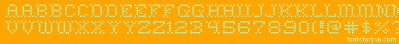 HeartSweetHeart Font – Green Fonts on Orange Background