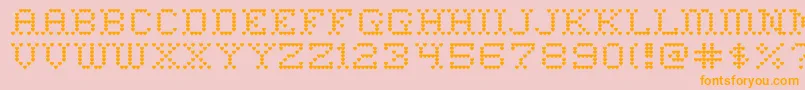HeartSweetHeart Font – Orange Fonts on Pink Background