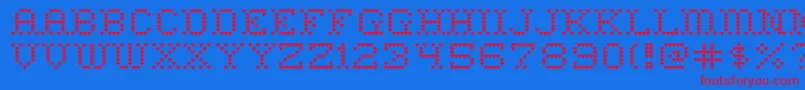 HeartSweetHeart-Schriftart – Rote Schriften auf blauem Hintergrund