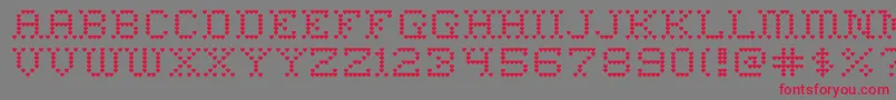 HeartSweetHeart Font – Red Fonts on Gray Background