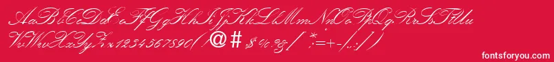 KremlinscriptoneRegular Font – White Fonts on Red Background