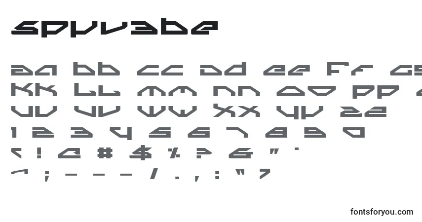 Schriftart Spyv3be – Alphabet, Zahlen, spezielle Symbole