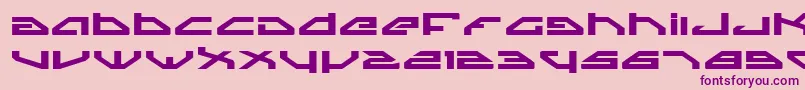 Spyv3be-fontti – violetit fontit vaaleanpunaisella taustalla