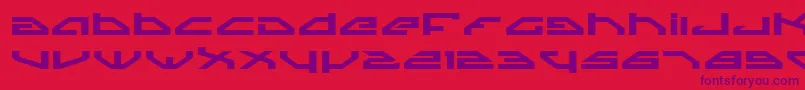 フォントSpyv3be – 赤い背景に紫のフォント