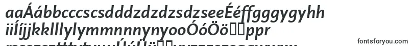 LinotypeProjektBoldItalic-Schriftart – ungarische Schriften