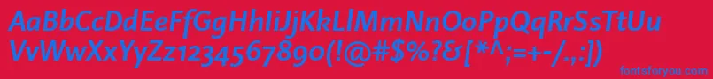 More about LinotypeProjektBoldItalic Font LinotypeProjektBoldItalic Font – Blue Fonts on Red Background