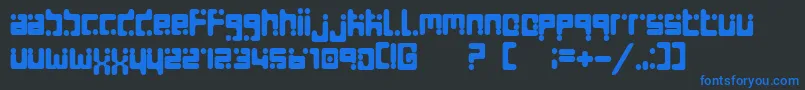 Seeds ffy Font – Blue Fonts on Black Background