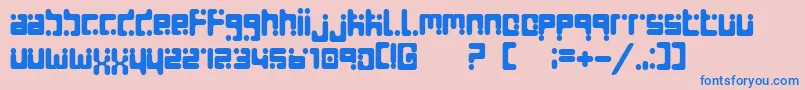 Seeds ffy Font – Blue Fonts on Pink Background
