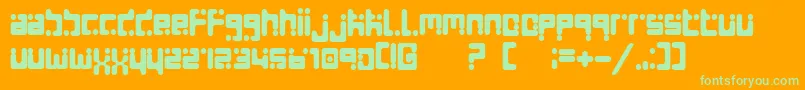 Seeds ffy Font – Green Fonts on Orange Background