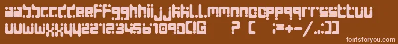Seeds ffy Font – Pink Fonts on Brown Background