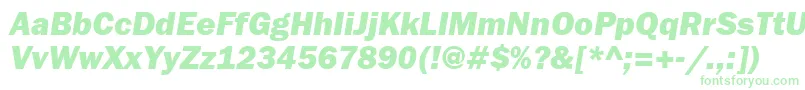 FranklingothheavycttItalic Font – Green Fonts on White Background