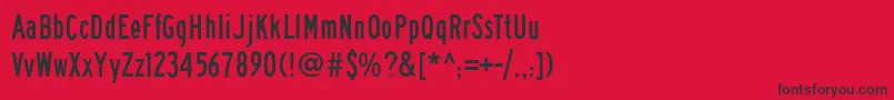 Roadgeek2005SeriesB Font – Black Fonts on Red Background