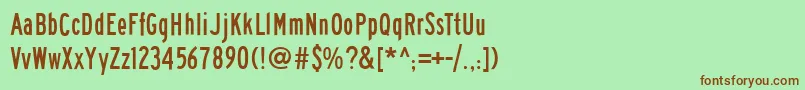 Roadgeek2005SeriesB Font – Brown Fonts on Green Background