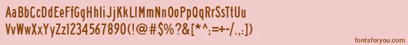 Roadgeek2005SeriesB Font – Brown Fonts on Pink Background