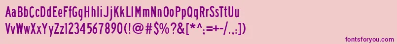 Roadgeek2005SeriesB Font – Purple Fonts on Pink Background