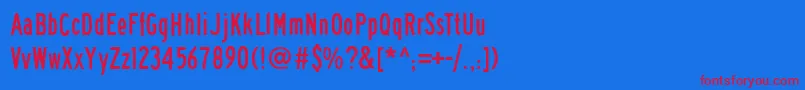 Roadgeek2005SeriesB Font – Red Fonts on Blue Background