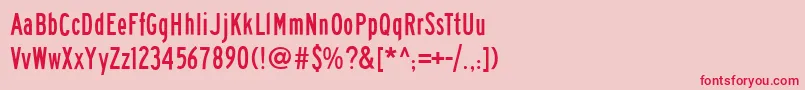 Roadgeek2005SeriesB Font – Red Fonts on Pink Background
