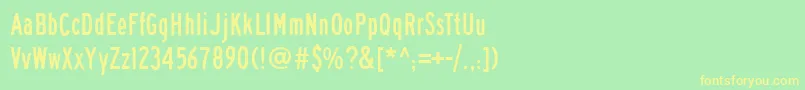 Roadgeek2005SeriesB Font – Yellow Fonts on Green Background