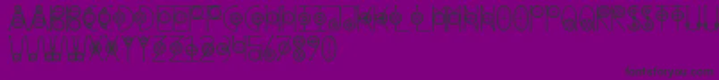フォントRoundGeometric – 紫の背景に黒い文字