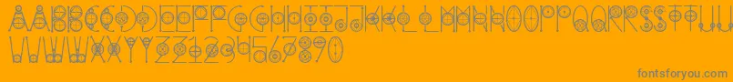 Шрифт RoundGeometric – серые шрифты на оранжевом фоне