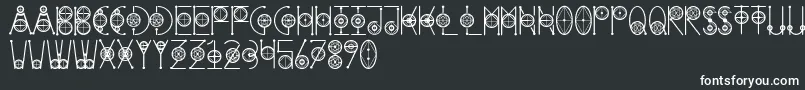 RoundGeometric-Schriftart – Weiße Schriften auf schwarzem Hintergrund