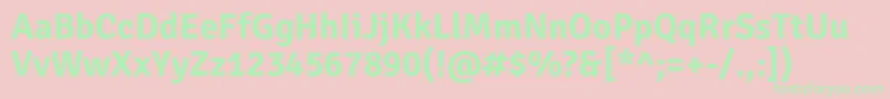 SignikaNegativeBold Font – Green Fonts on Pink Background