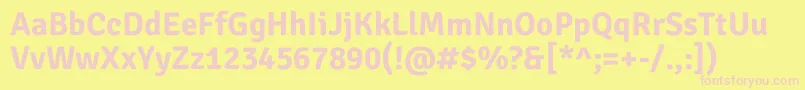 SignikaNegativeBold Font – Pink Fonts on Yellow Background