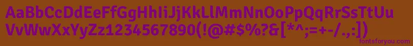SignikaNegativeBold Font – Purple Fonts on Brown Background